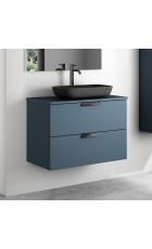 Dublin 2 Drawer Wall Hung Vanity with Countertop and Handles (No Basin)