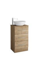 Acuario Floor Standing 3 Drawer Vanity with Countertop