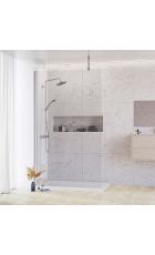 Rosery Nova Series B Wetroom Shower Wall with Ceiling Stabilising Bar