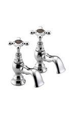 Bristan Trinity Pair Basin Taps (Black Indices)