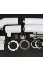 Grant High Level Adjustable Flue Kit White for 12 to 26kW Boilers 