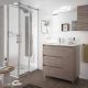 Salgar Arenys 855mm Right Hand Floor Standing 3 Drawer 1 Door Vanity (Eternity) with Basin