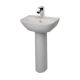 Atlas Geo 450mm 1 Taphole Basin with Full Pedestal