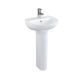 Atlas 450mm Pro Thin Lipped 1 Taphole Basin with Atlas Smooth Full Pedestal