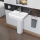 Madison 540mm 1 Taphole Basin and Full Pedestal