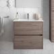 Salgar Noja 2 Drawer 610mm Vanity Unit (Eternity) and 1 Taphole Basin
