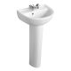 Ideal Standard Sandringham 21 450mm 1 Taphole Basin with Full Pedestal