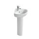 Ideal Standard Sandringham 21 480mm 1 Taphole Corner Basin with Full Pedestal