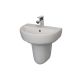 Space Saver 460mm Round 1 Taphole Basin with Semi-Pedestal