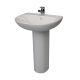 Anna Thin Lipped 550mm 1 Taphole Round Basin with Full Pedestal