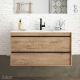 Salgar Attila 1000mm Wall Hung 2 Drawer Vanity with 1 Taphole Basin (Ostippo Oak)
