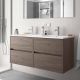 Salgar Noja 610mm Wall Hung 2 Drawer Vanity (Eternity) with 1 Taphole Basin