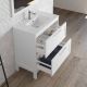 Trent 2 Drawer 810mm Matt White Vanity & Basin