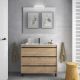 Attila 1000mm Floorstanding 3 Drawer Vanity & 1 Taphole Basin (Oak)