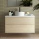 Salgar Optimus 1000mm 2 Drawer Vanity (Nordick Oak) with Pre-drilled Countertop & Lisboa Basin