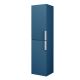 Dublin/Galway 1400mm 2 Door Tall Storage Unit with Chrome Handles (Midnight Blue)