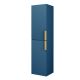 Dublin/Galway 1400mm 2 Door Tall Storage Unit with Brushed Brass Handles (Midnight Blue)