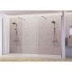 Rosery Nova Series K 800mm Double Ended Wetroom Shower Wall with Straight Stabilising Bar (Chrome)