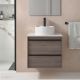 Salgar Attila 600mm 2 Drawer Wall Hung Vanity Unit with Pre-Drilled Countertop & Lisboa Basin (Eternity)