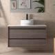 Salgar Attila 1000mm 2 Drawer Wall Hung Vanity Unit with Pre-Drilled Countertop & Lisboa Basin (Eternity)
