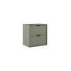 Midi 600mm 2 Drawer Wall Hung Vanity with Matching Countertop and Black Handles without Basin (Musgo)