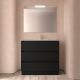 Salgar Noja 1000mm 3 Drawer Floor Standing Vanity and Basin (Satin Black)