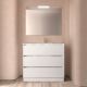 Noja 1000mm 3 Drawer Floor Standing Vanity Unit with 1 Taphole Onix Basin (Gloss White)