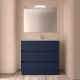 Noja 1000mm 3 Drawer Floor Standing Vanity Unit with 1 Taphole Onix Basin (Satin Blue)