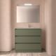 Noja 1000mm 3 Drawer Floor Standing Vanity Unit with 1 Taphole Onix Basin (Satin Green)