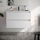 Salgar Noja 1000mm 2 Drawer Wall Hung Vanity and Basin (Gloss White)