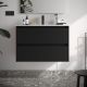Salgar Noja 1000mm 2 Drawer Wall Hung Vanity and Basin (Satin Black)