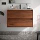 Salgar Noja 1000mm 2 Drawer Wall Hung Vanity and Basin (Maya Walnut)
