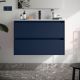 Salgar Noja 1000mm 2 Drawer Wall Hung Vanity and Basin (Satin Blue)