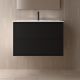 Salgar Optimus 1000mm 2 Drawer Wall Hung Vanity and Basin (Satin Black)