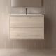 Salgar Optimus 1000mm 2 Drawer Wall Hung Vanity and Basin (Natural)