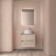 Salgar Noja 600mm 2 Drawer Wall Hung Vanity and Matching Countertop without Basin  (Natural)