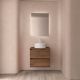 Salgar Noja 800mm 2 Drawer Wall Hung Vanity and Matching Countertop without Basin (Maya Walnut)