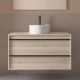 Salgar Attila 600mm 2 Drawer Wall Hung Vanity and Matching Countertop without Basin (Natural)