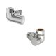 Tissino Hugo2 (Chrome) Double Angled Radiator Valve (Pair)