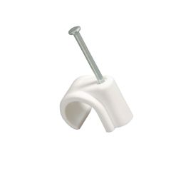 Masonry White Nail Pipe Clips