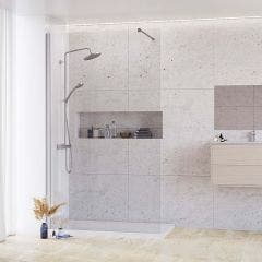 Rosery Nova Series A Wetroom Shower Wall with Stabilising Bar