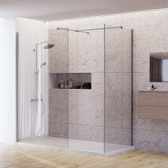 Rosery Nova Series M Wetroom Shower Wall with Side Panel