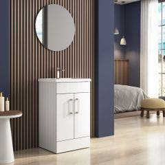 Slane 2 Door Floor Standing Vanity and Basin