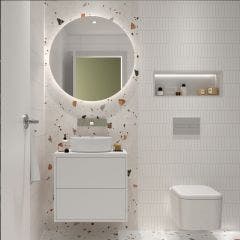 Salgar Optimus 2 Drawer Wall Hung Vanity and Matching Countertop (No Basin)