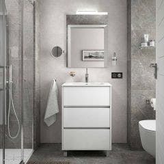 Salgar Arenys 610mm Floor Standing 3 Drawer Vanity with Basin (Gloss White)
