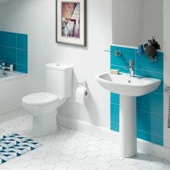 Atlas Geo Closed Coupled Toilet with Seat