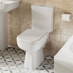 Senner Close Coupled Toilet Pan and Cistern with Soft Close Seat