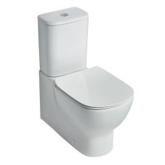 Ideal Standard Tesi Back to Wall Close Coupled Toilet Pan with Soft Close Seat