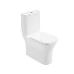Ronda Fully Shrouded Comfort Height Close Coupled Rimless Toilet with Seat and Cistern