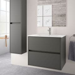 Salgar Noja 900mm 2 Drawer Vanity Base Unit (Matt Grey)